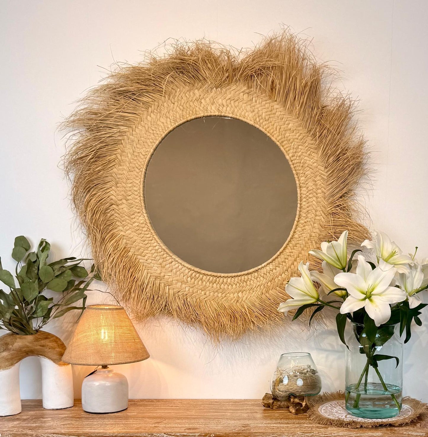 The Raffia Tide Mirror