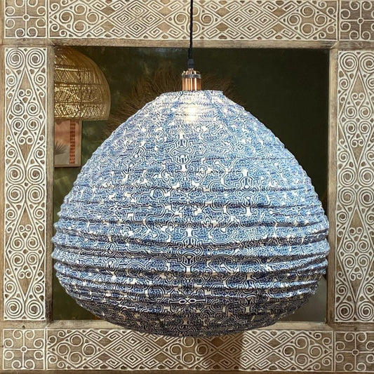 Zen Maze Cotton Print Light Shade: Artistic Harmony