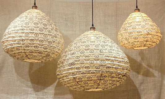 Floral Whisper Cotton Print Pear Drop Light Shade