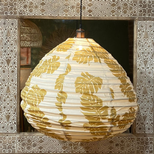 Tropical Leaf Cotton Print Light Shade: Lush Canopy